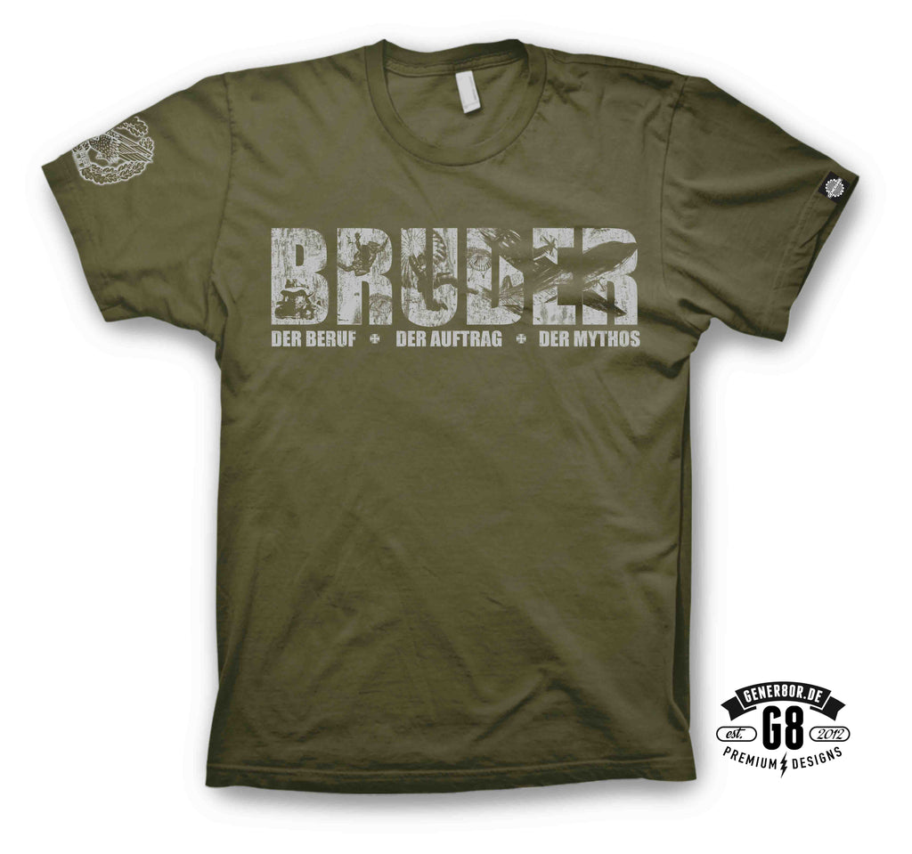 "BRUDER" T-Shirt, army-green
