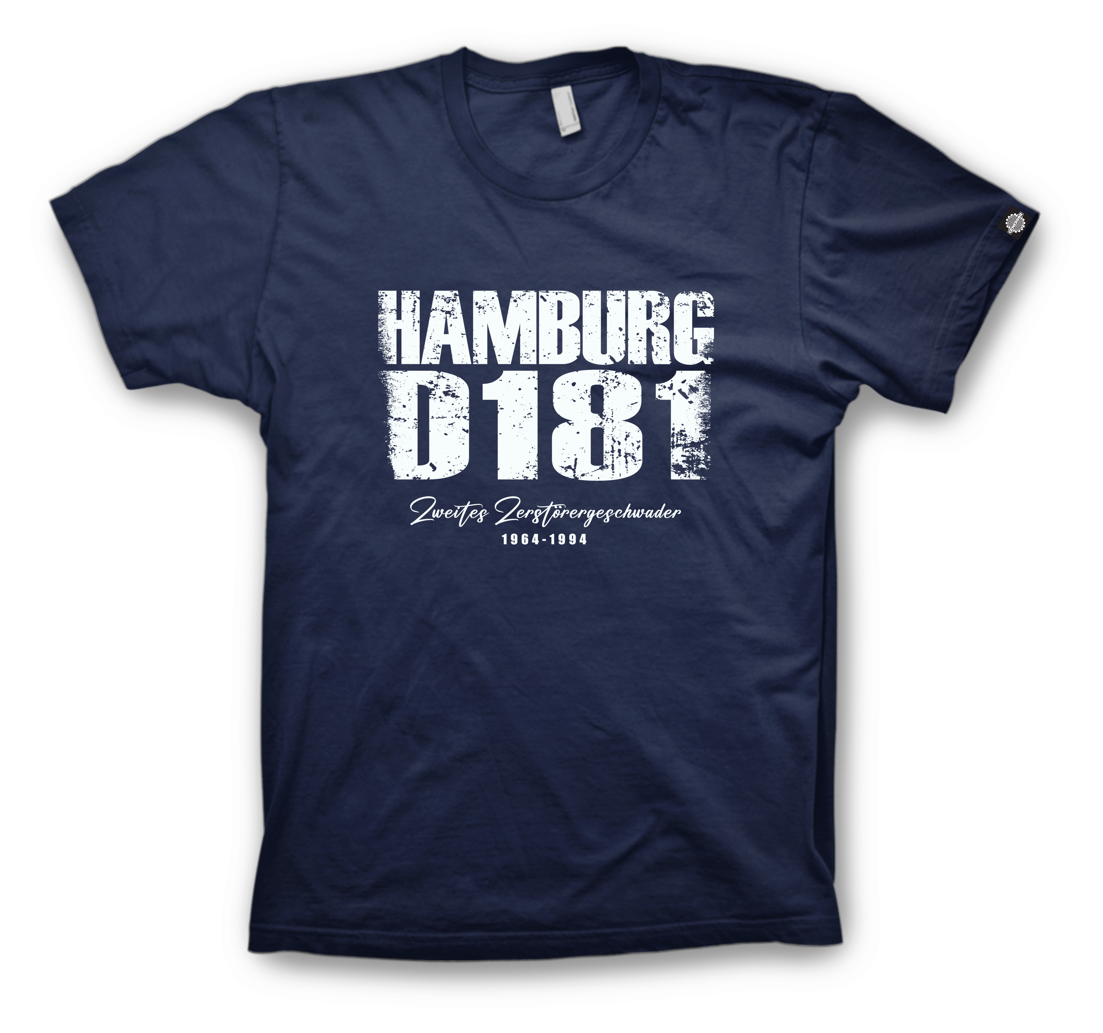 Zerstörer Hamburg D181 T-Shirt - Vorderseite - Distressed Vintage Look