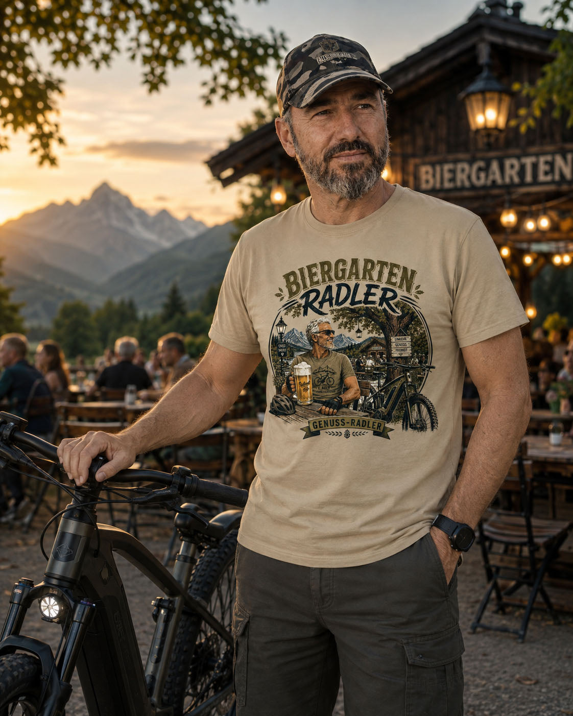 BIERGARTEN RADLER Shirt – Tour. Einkehr. Glück.
