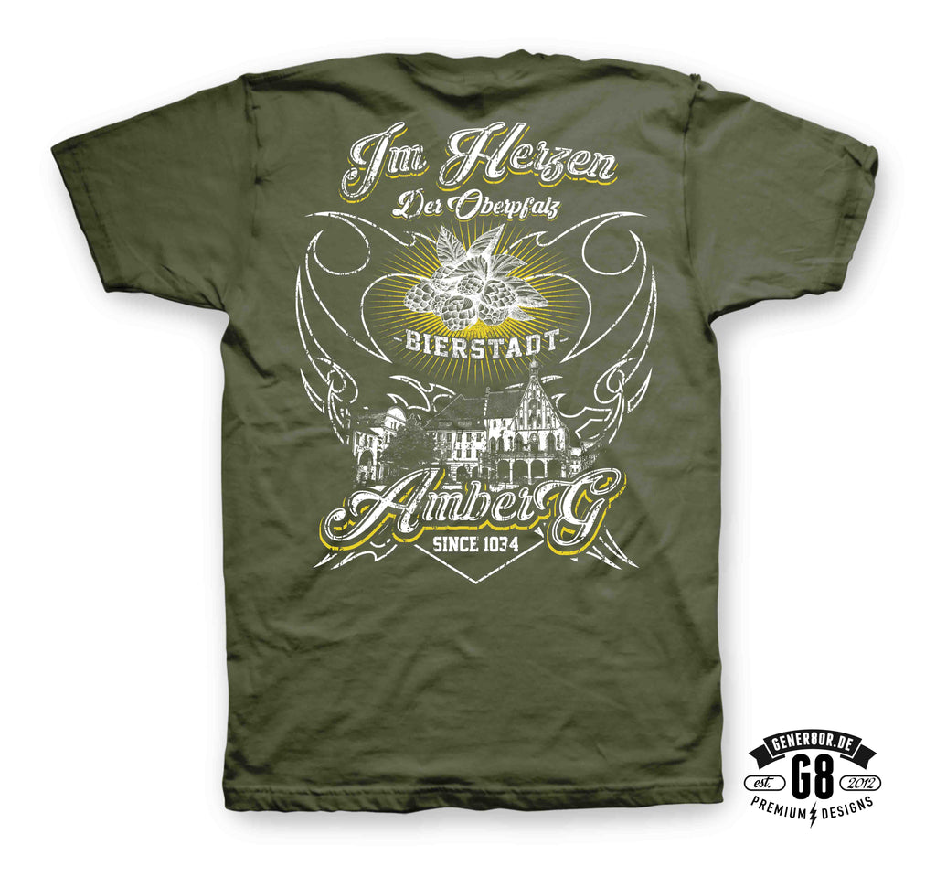 AMBERG "Heimat" Shirt, army-green