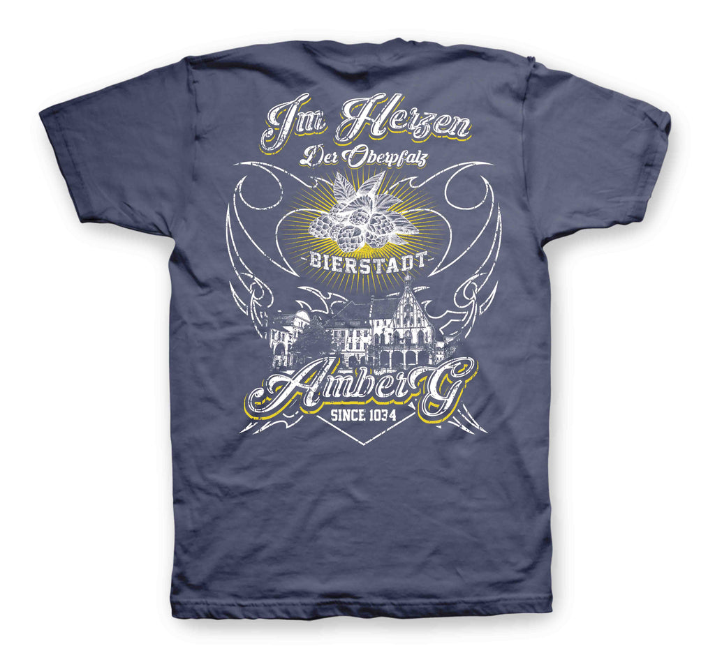 AMBERG "Heimat" Shirt, denim-blue