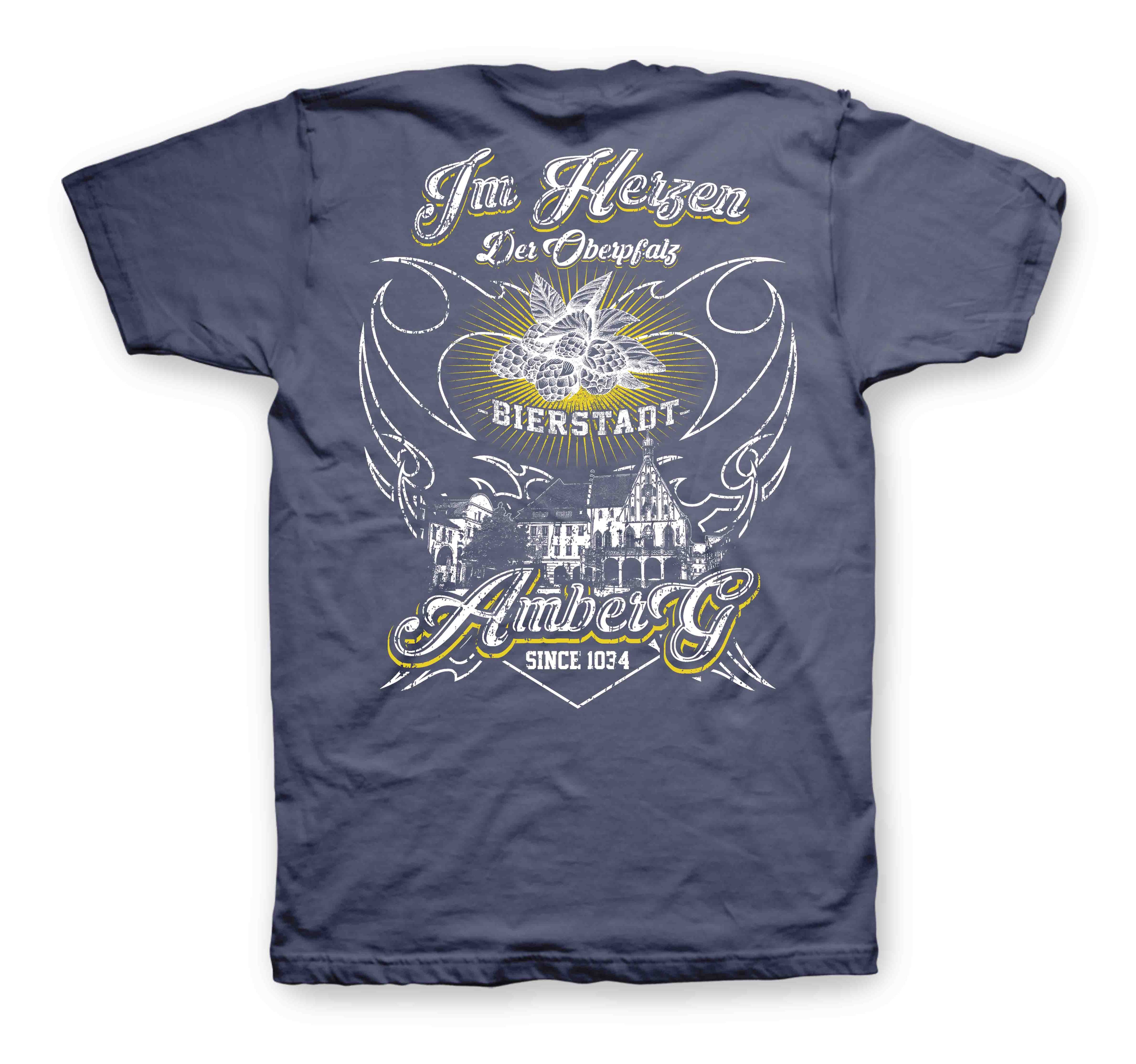 AMBERG "Heimat" Shirt, denim-blue