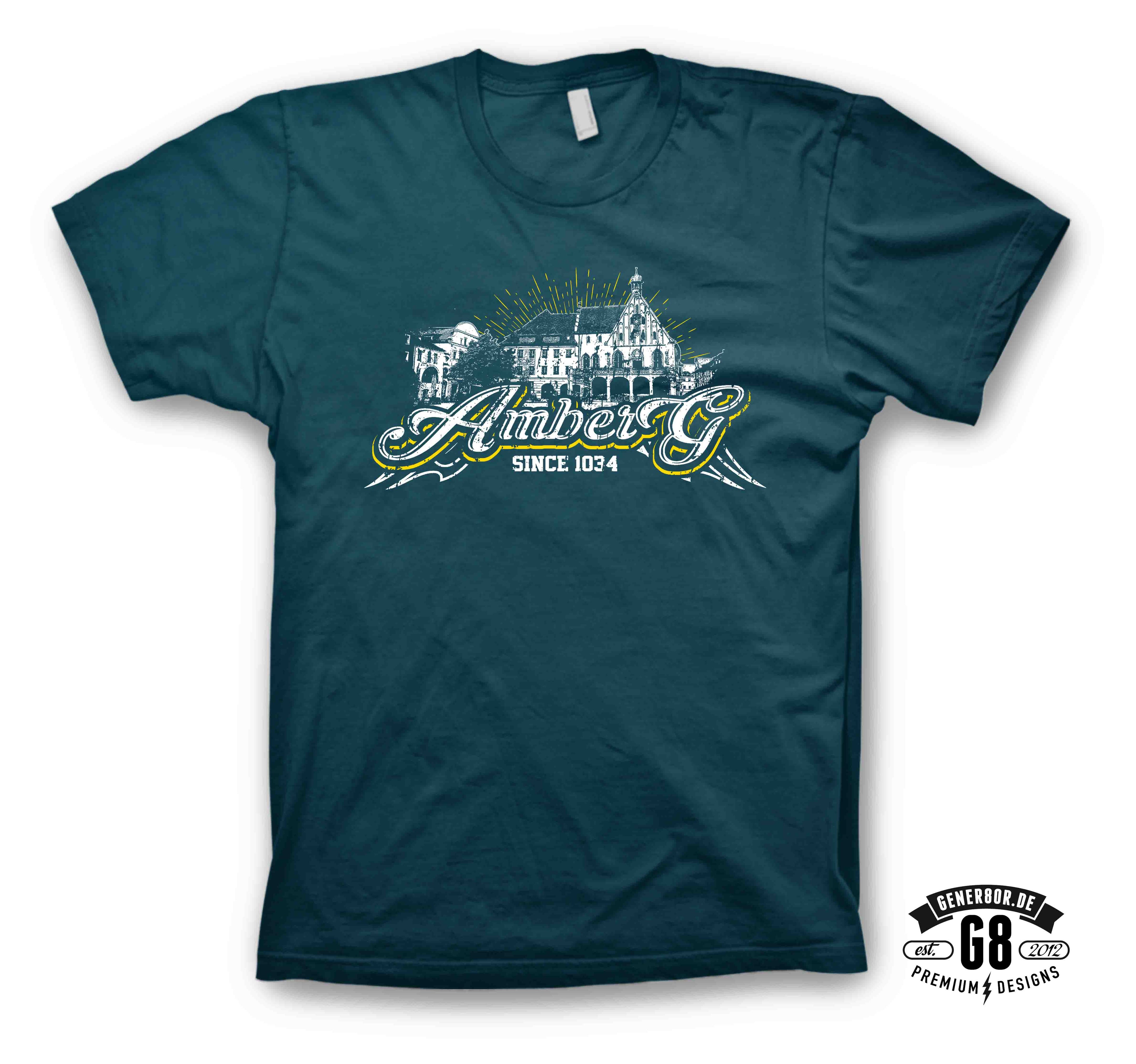 AMBERG "Heimat" Shirt, petroleum