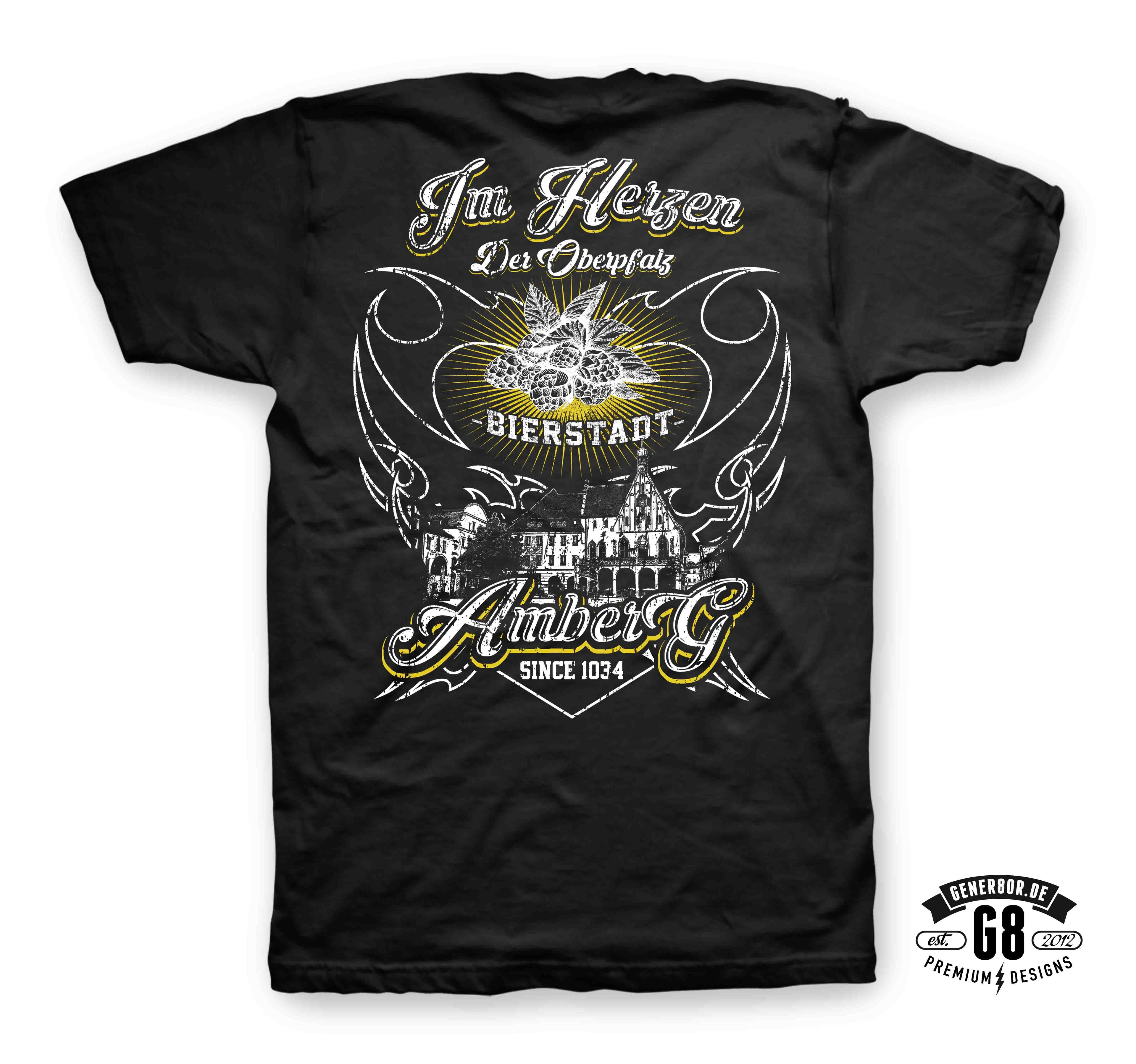 AMBERG "Heimat" Shirt, schwarz