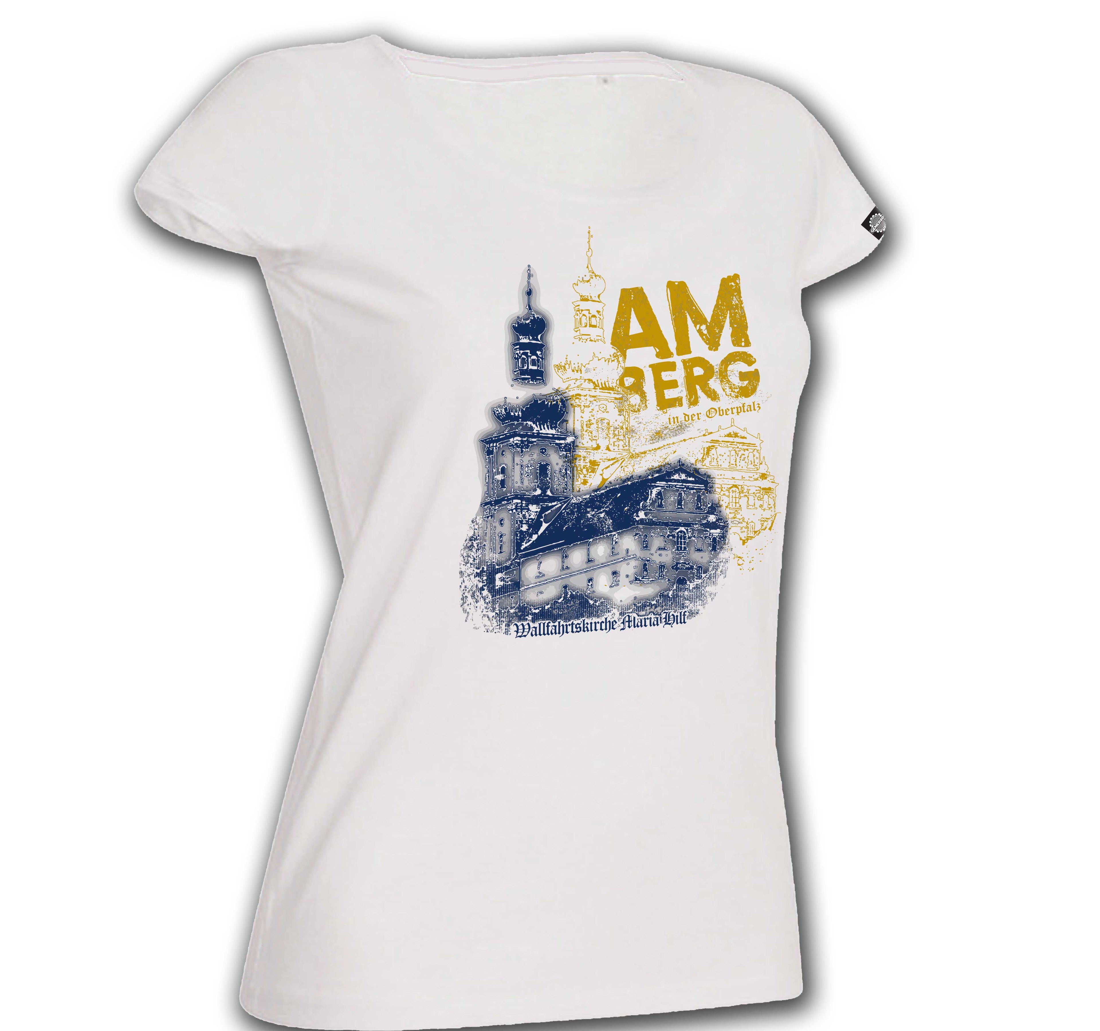 AMBERG Bergfest Shirt (Da/tailliert), weiß