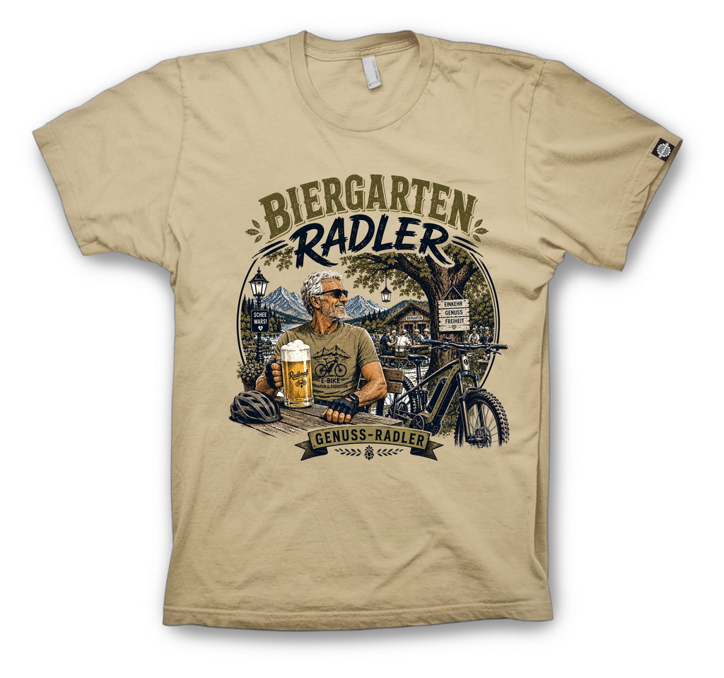 BIERGARTEN RADLER Shirt – Tour. Einkehr. Glück.