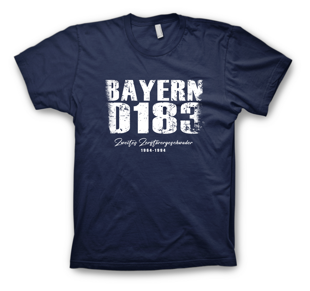 Zerstörer BAYERN D183 T-Shirt - Vorderseite - Distressed Vintage Look