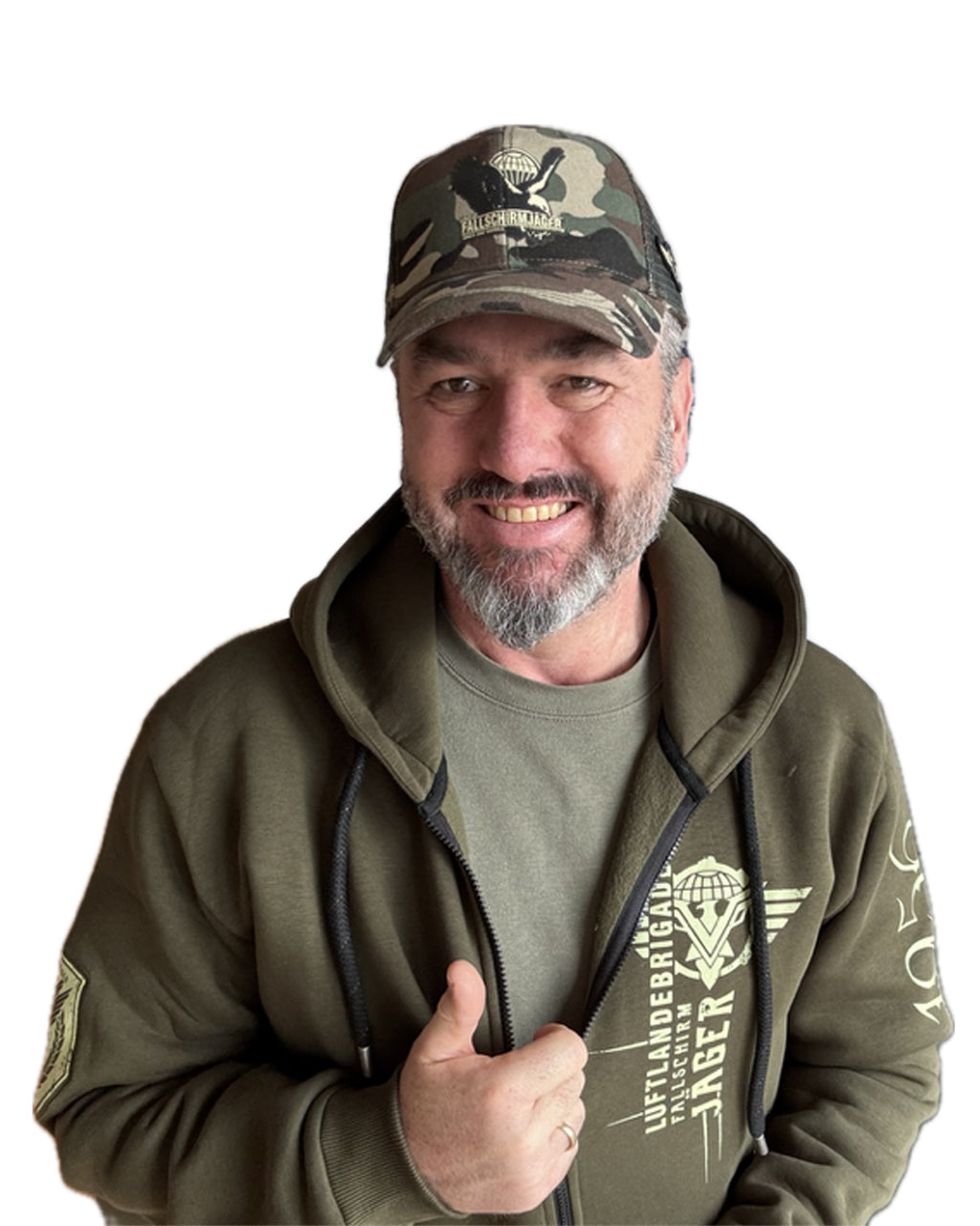 WARME KAPUZEN-JACKE, oliv