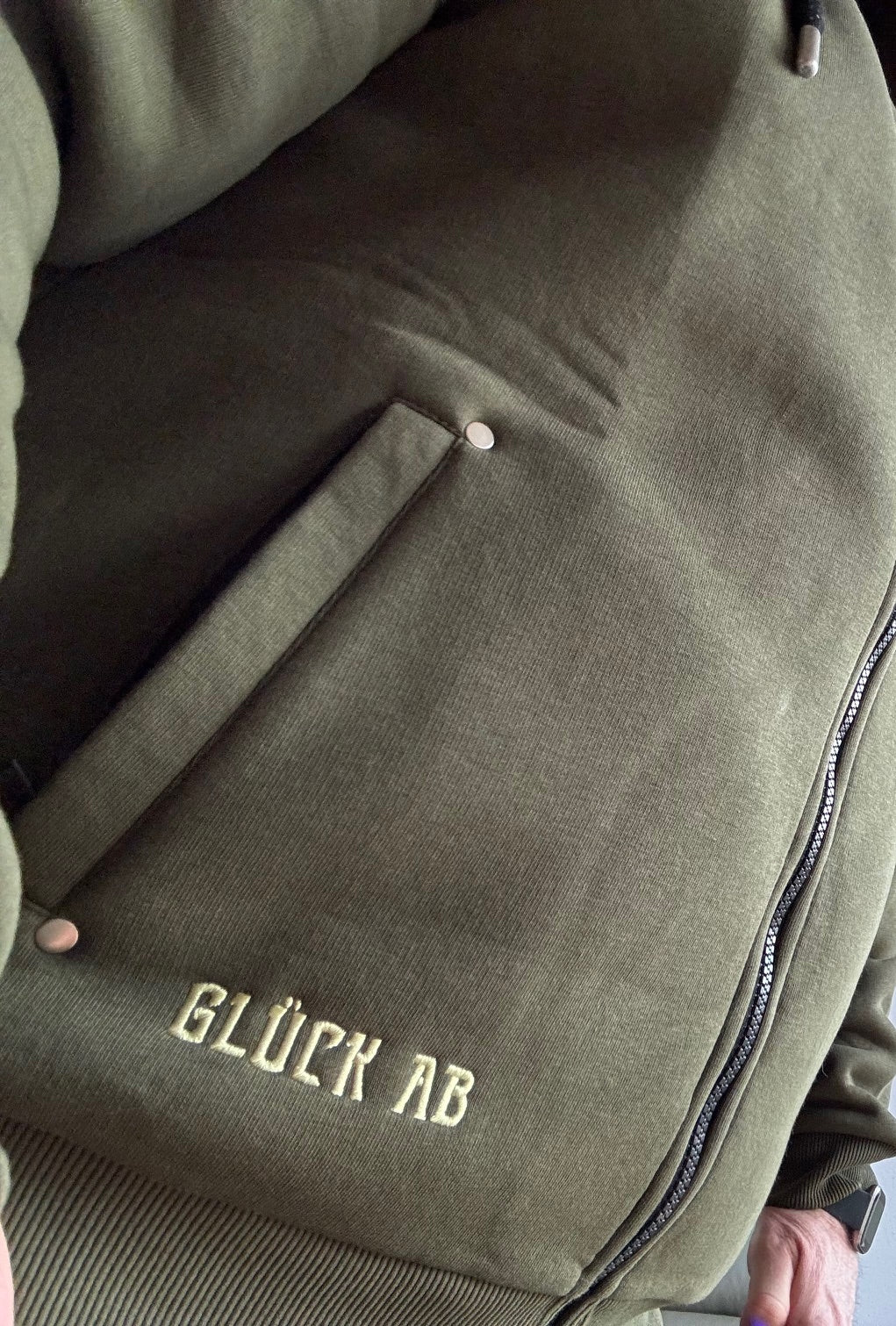 WARME KAPUZEN-JACKE, oliv