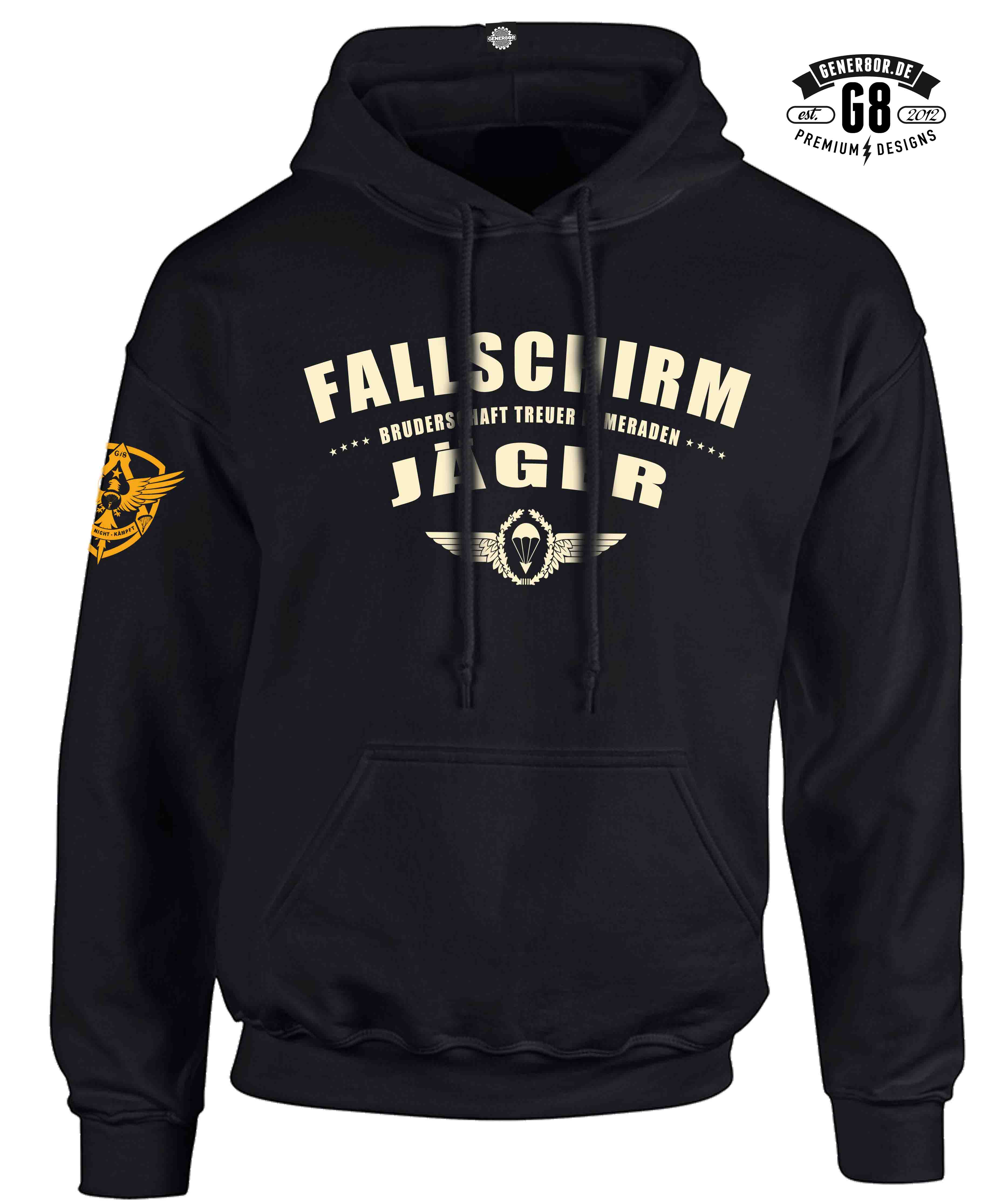Fallschirmjg.-Hoody, schwarz