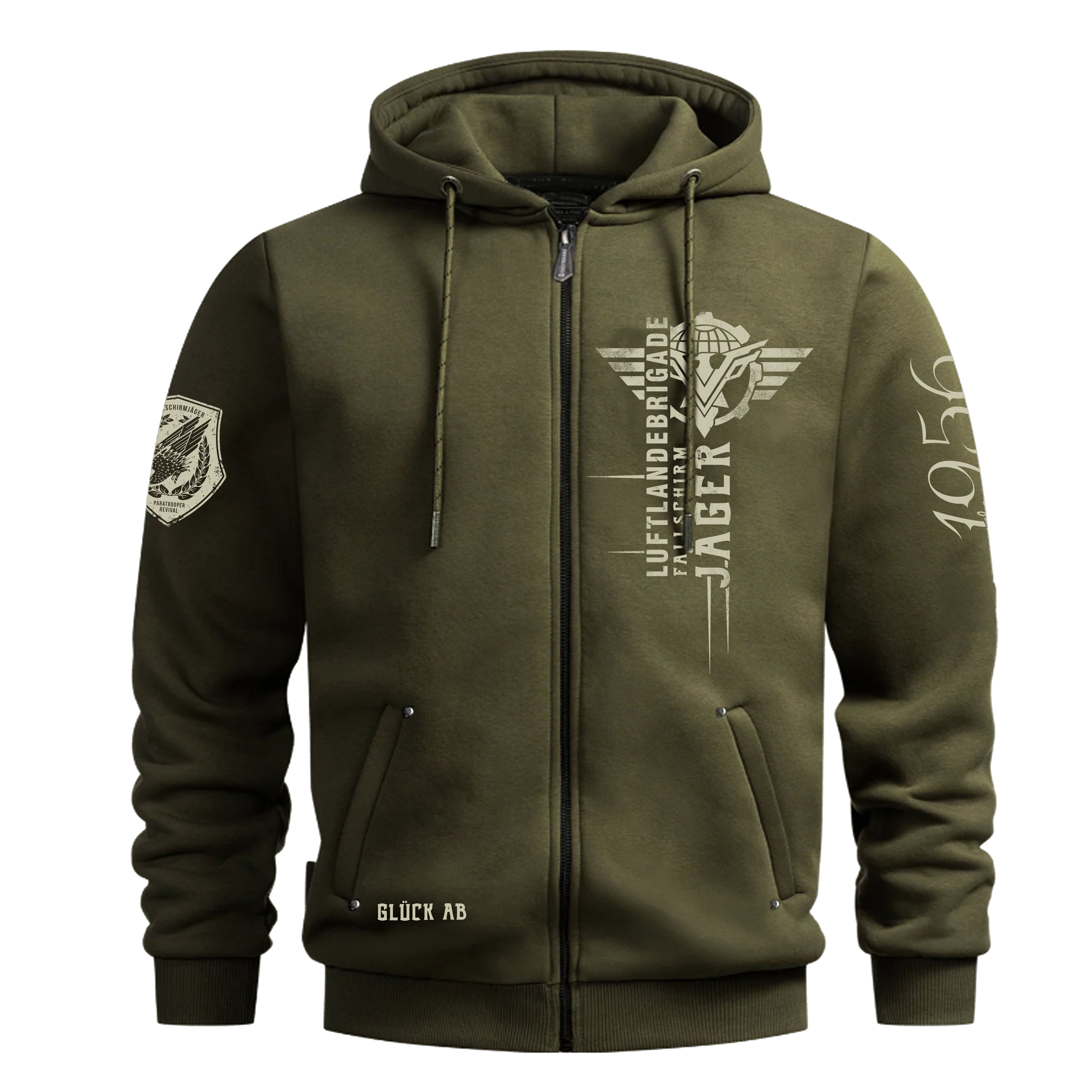 WARME KAPUZEN-JACKE, oliv