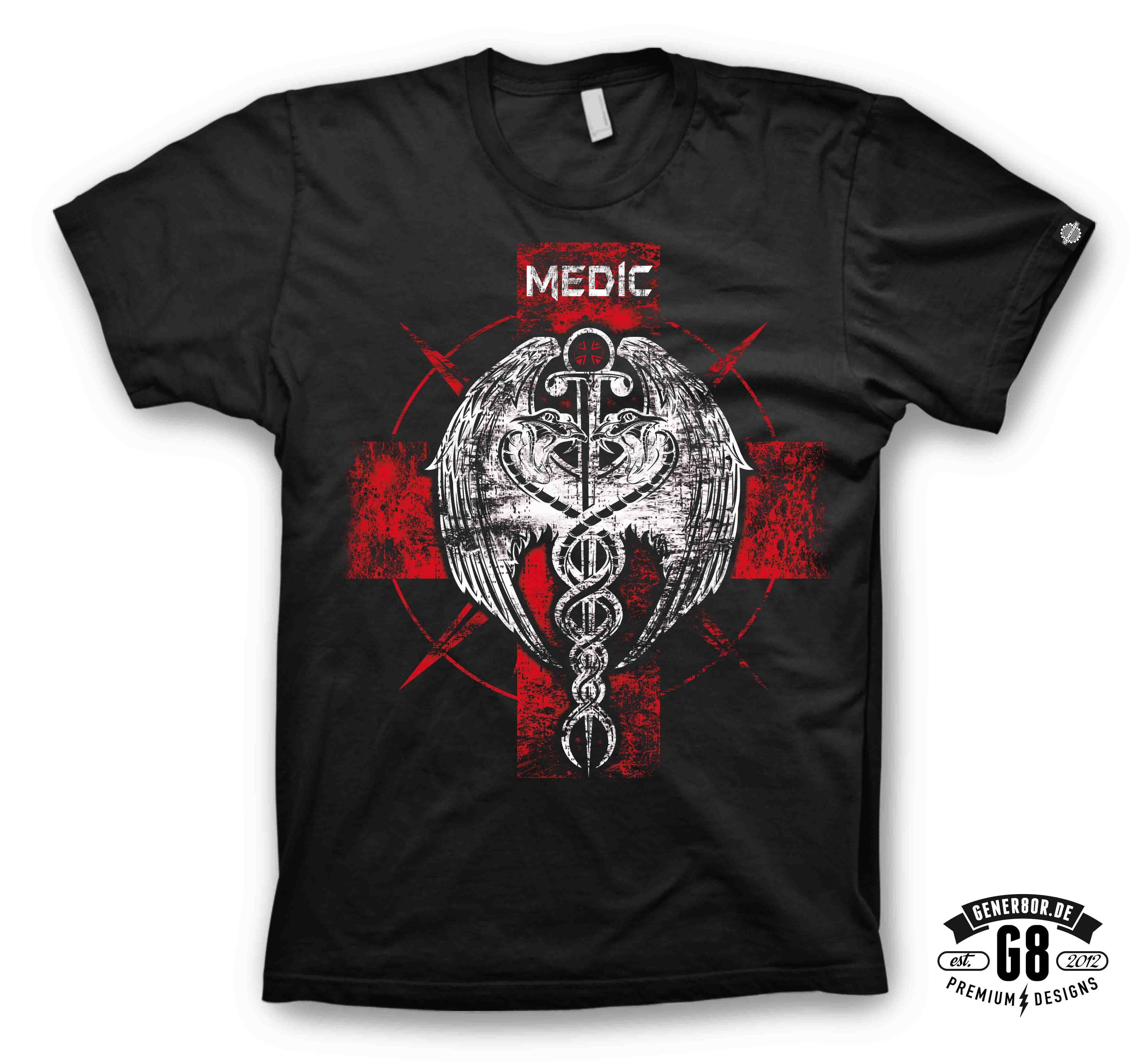 "MEDIC" T-Shirt, schwarz