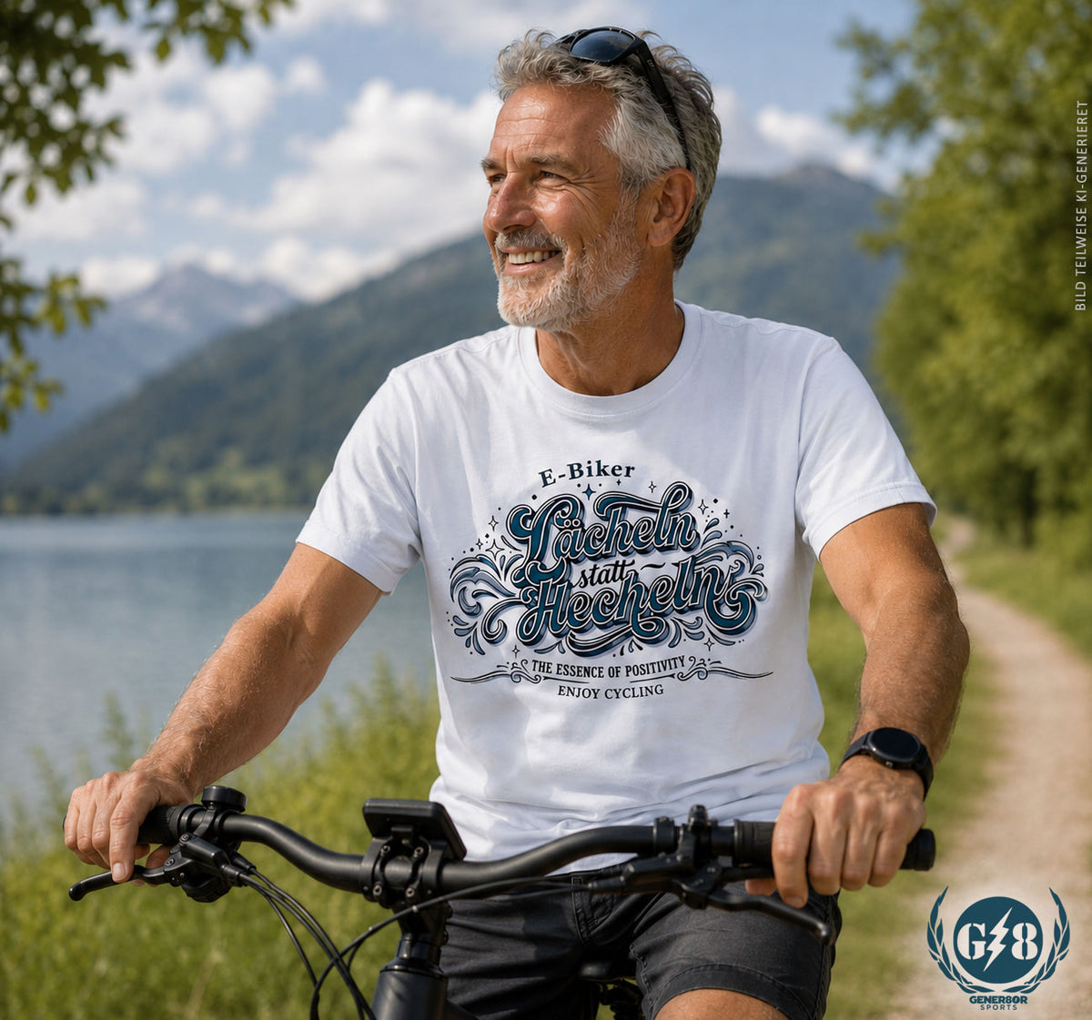 "Lächeln statt Hecheln" – Das Original E-Biker Shirt