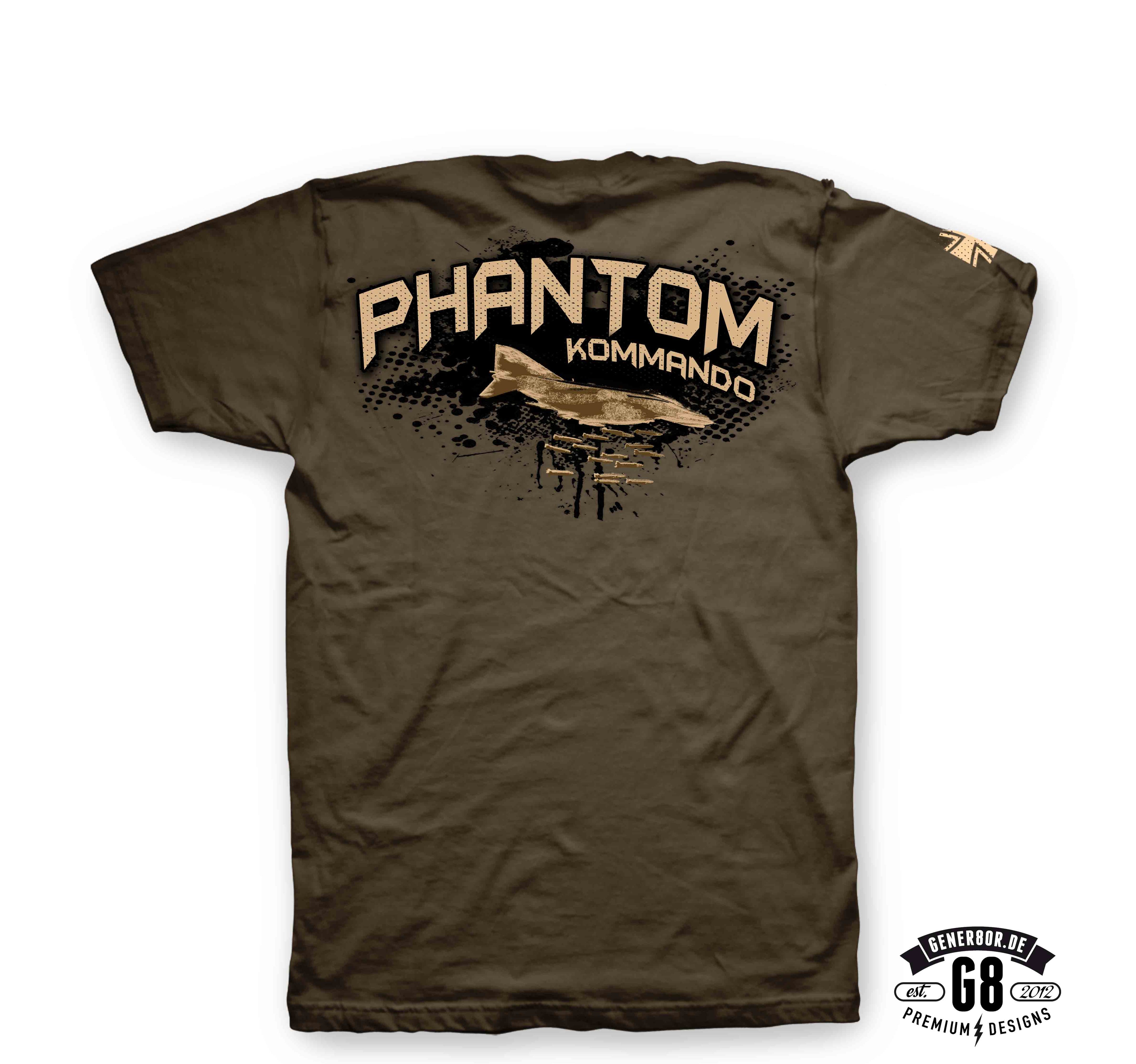 "Phantom-Kommando" T-Shirt, earth-brown
