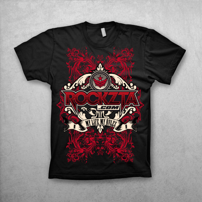 "My Life - My Rulez" T-Shirt, schwarz