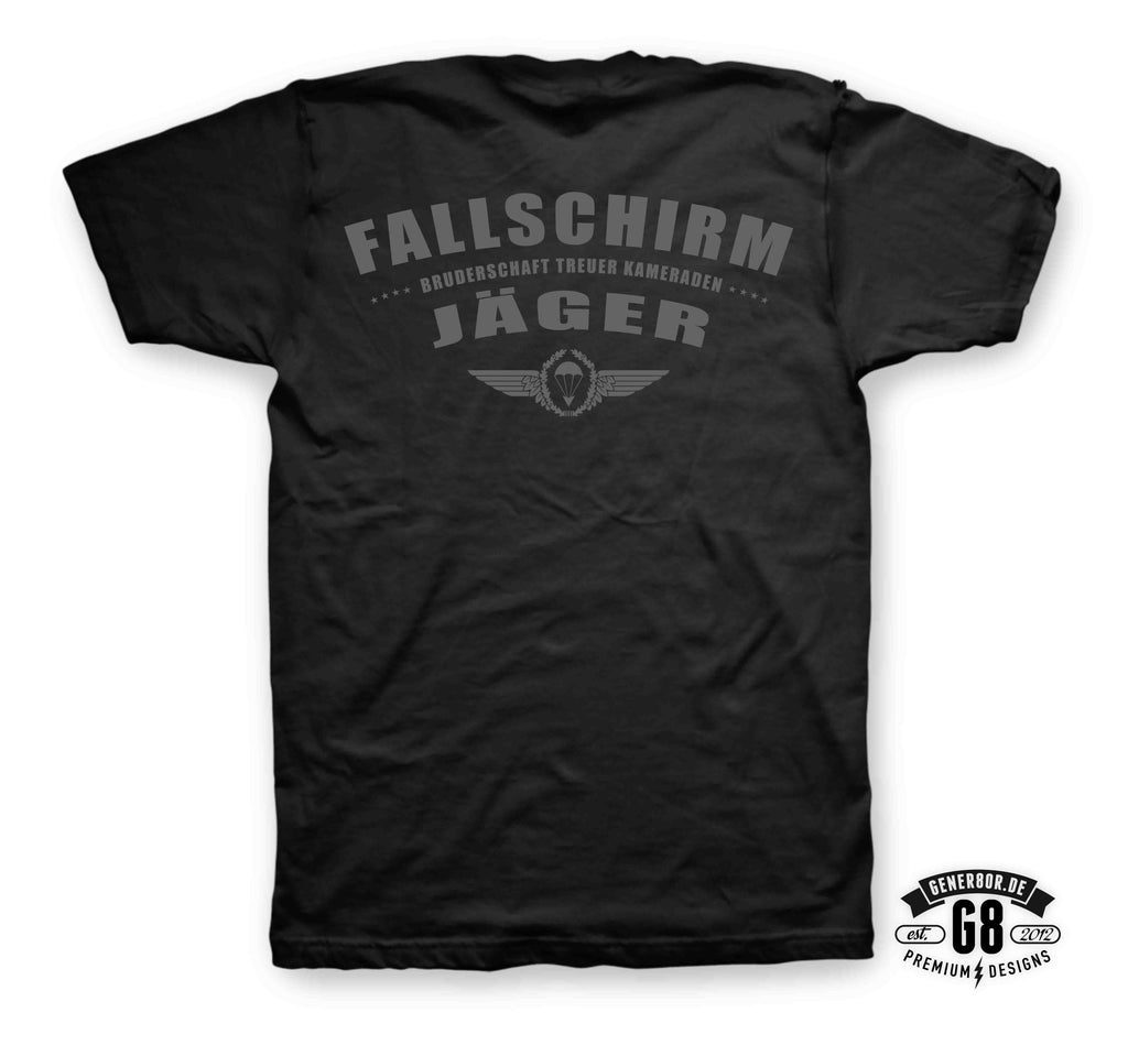 Fallschirmjg.-Skull / T-Shirt, schwarz