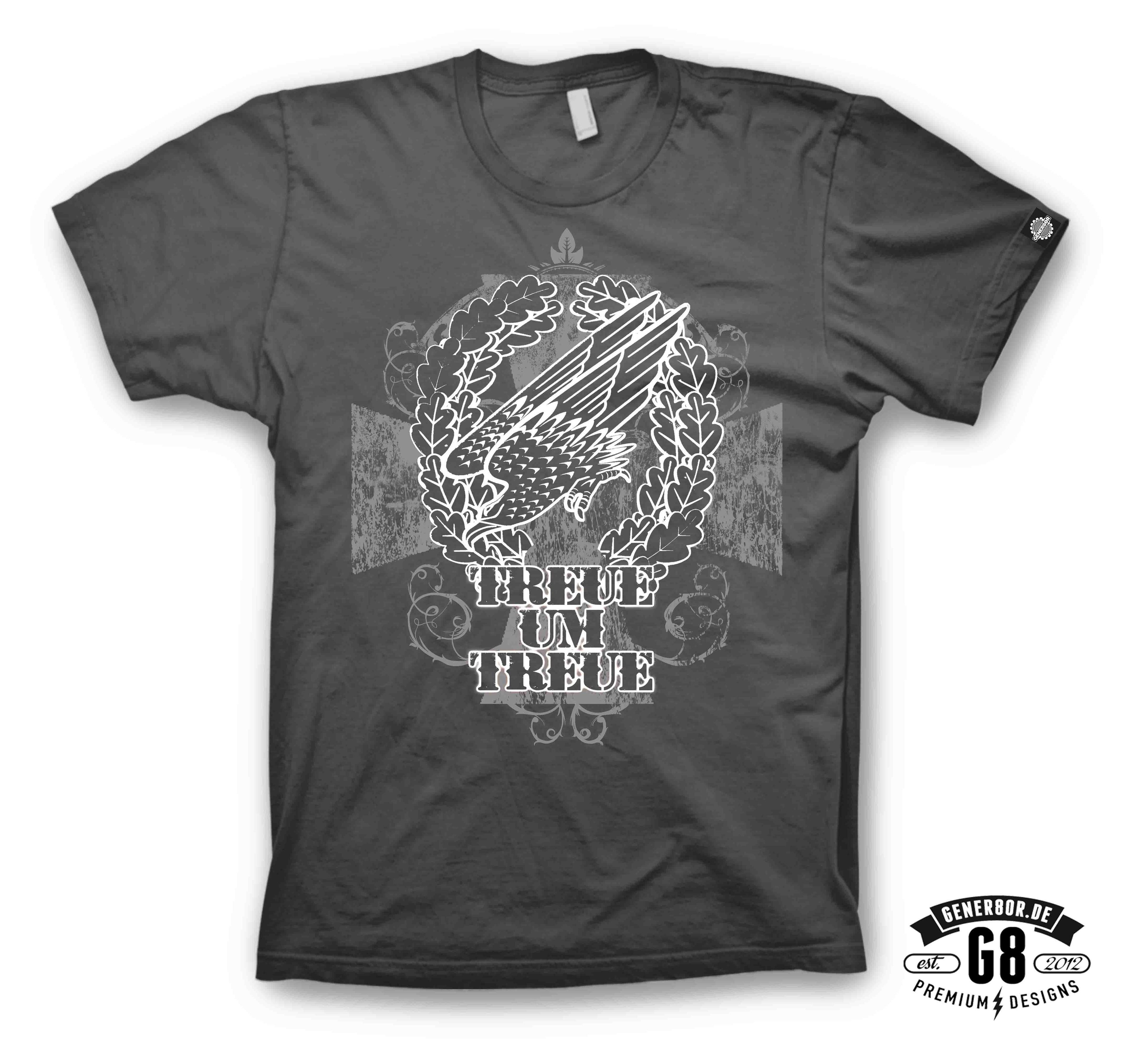 Shirt-Motiv "TREUE UM TREUE", dark-grey